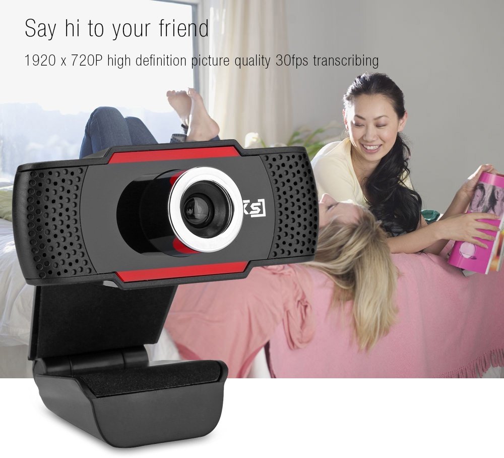 HXSJ S30 1 Megapixel HD Camera Webcam with Microphone Clip-on 30 Degree