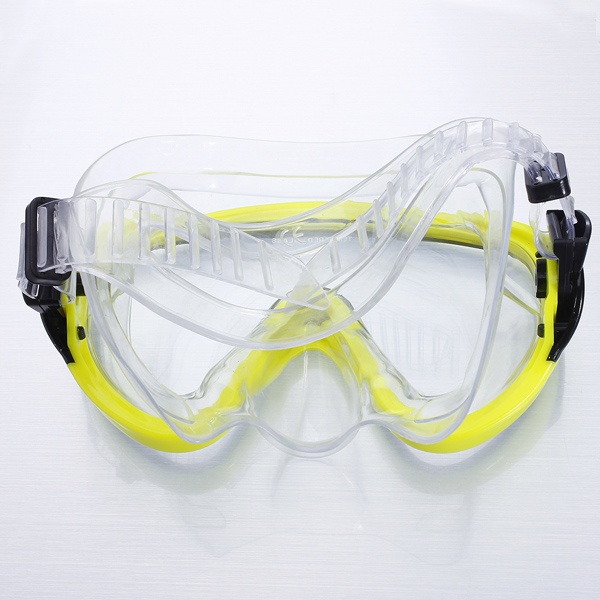 Renang  Scuba  Anti Kabut Kacamata  Selam Masker PVC Kuning 