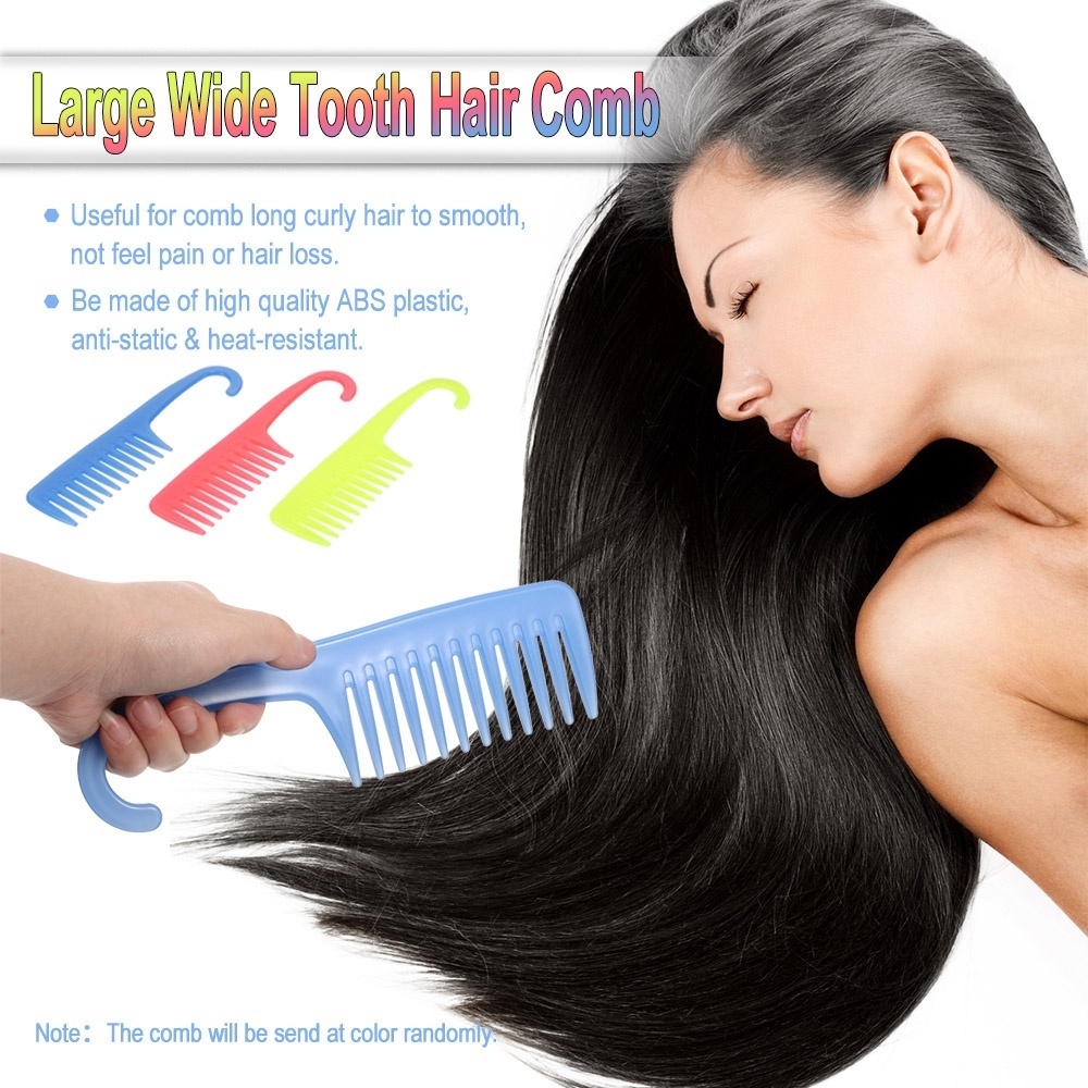Creative Hair Comb Large Wide Tooth Comb With Hanger Abs Plastic