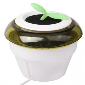 USB Powered Peace Grass Car Air Purifier - White