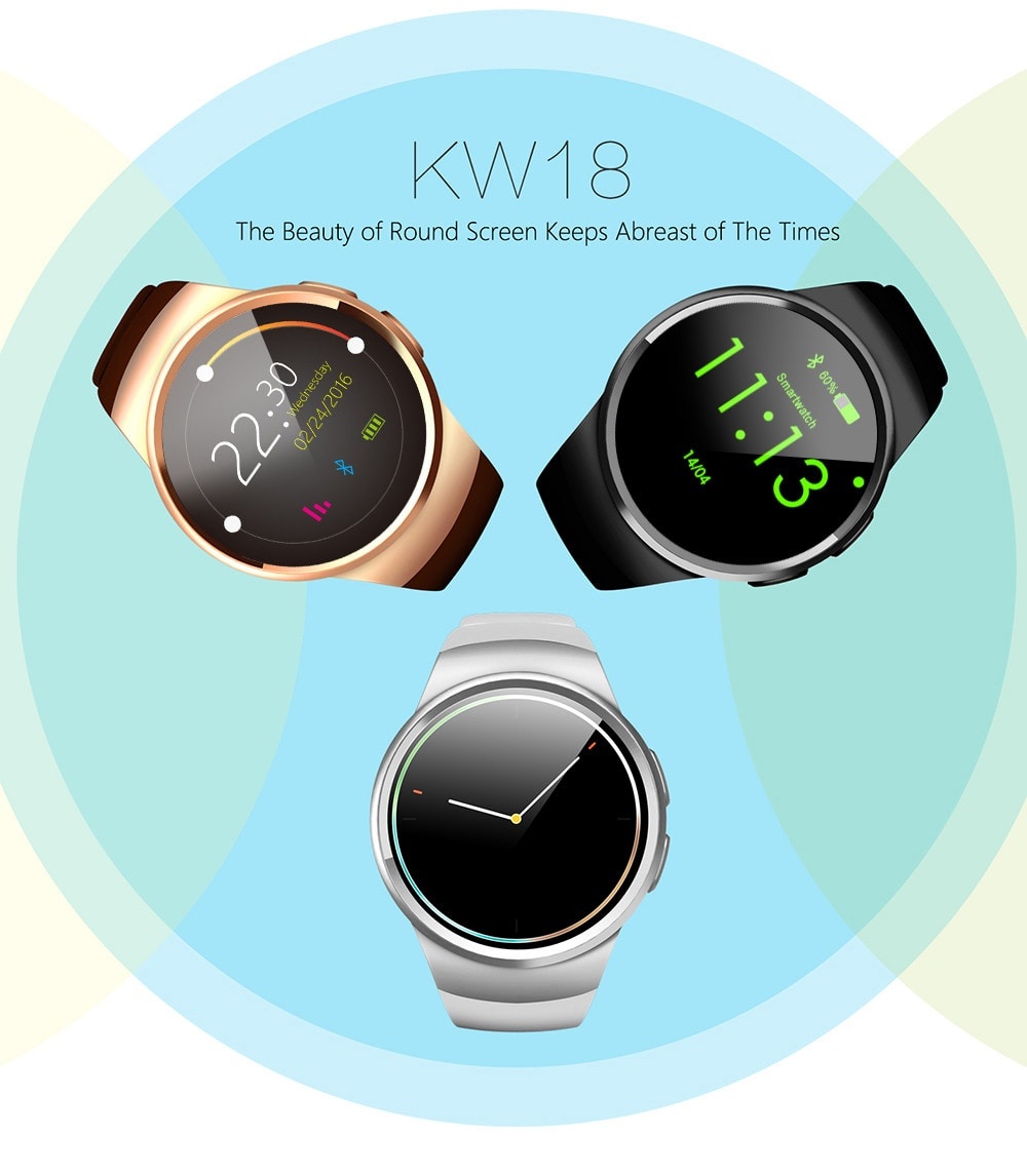 kingwear kw18 smartwatch bluetooth 4.0